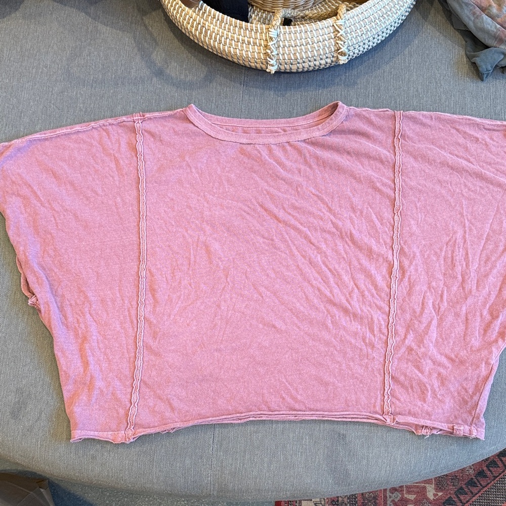 We The Free Pink Short Sleeve Top
